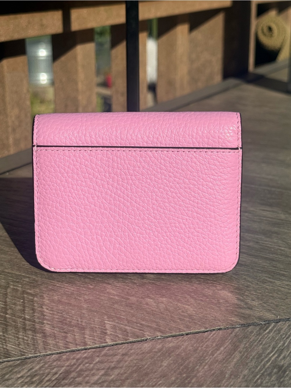 NWOT kate spade Pink Pebbled Leather Compact Wallet - Picture 3 of 9